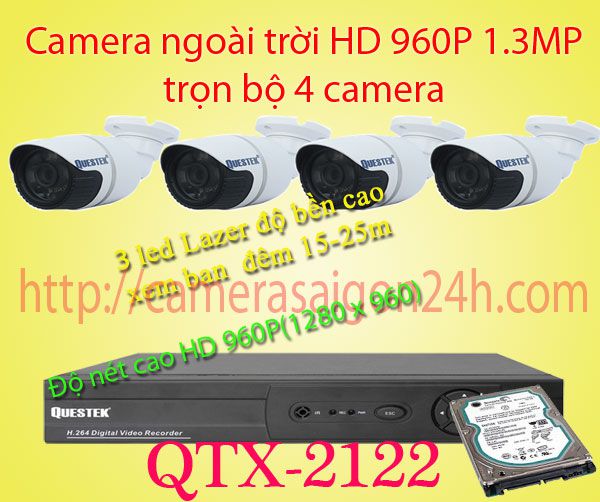 Lắp đặt camera quan sát giá rẻ camera quan sát ngoài trời độ nét cao QTX-2122AHD