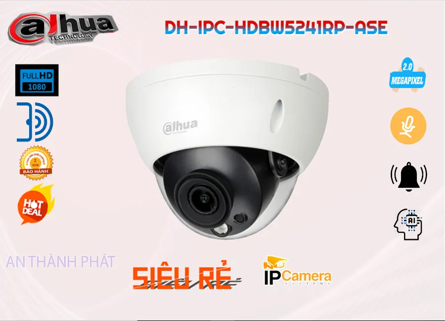 Camera IP Dahua DH,IPC,HDBW5241RP,ASE,DH IPC HDBW5241RP ASE,Giá Bán DH,IPC,HDBW5241RP,ASE sắc nét Dahua