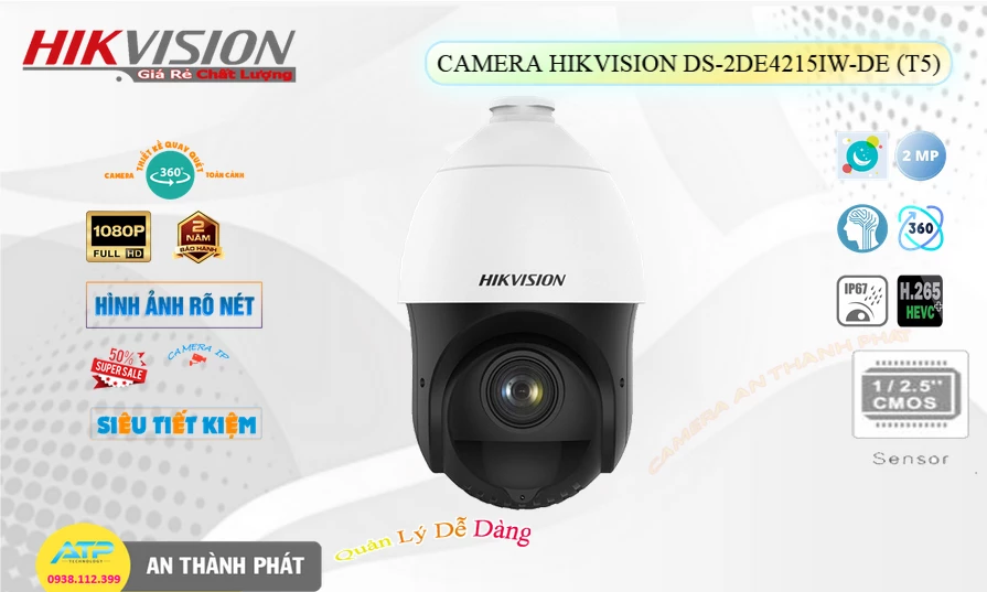✨ DS-2DE4215IW-DE(T5)  Hikvision Công Nghệ Mới