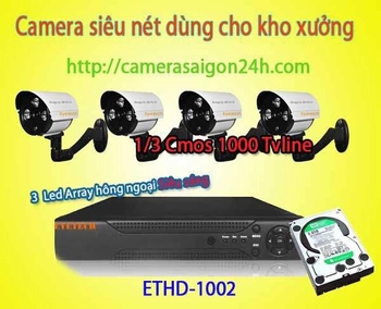 camera eyetech,Bộ camera quan sát chuyên nghiệp giá rẻ, camera eyetech ET-1002,camera độ phân giải cao