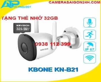 Lắp đặt camera tân phú Camera Ip Wifi Kbone KN-B21                                                                                               Ngoài Trời