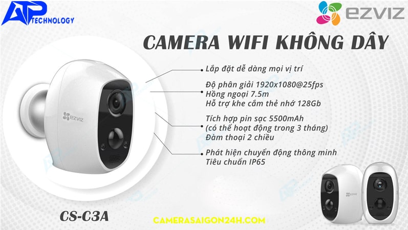 Camera IP Wifi Ezviz CS-C3A 1080p tích hợp công nghệ thông minh