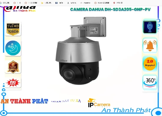 Camera Dahua DH-SD3A205-GNP-PV 360,DH SD3A205 GNP PV, bán camera DH-SD3A205-GNP-PV, camera DH-SD3A205-GNP-PV giá rẻ, camera quan sát DH-SD3A205-GNP-PV, camera dahua DH-SD3A205-GNP-PV