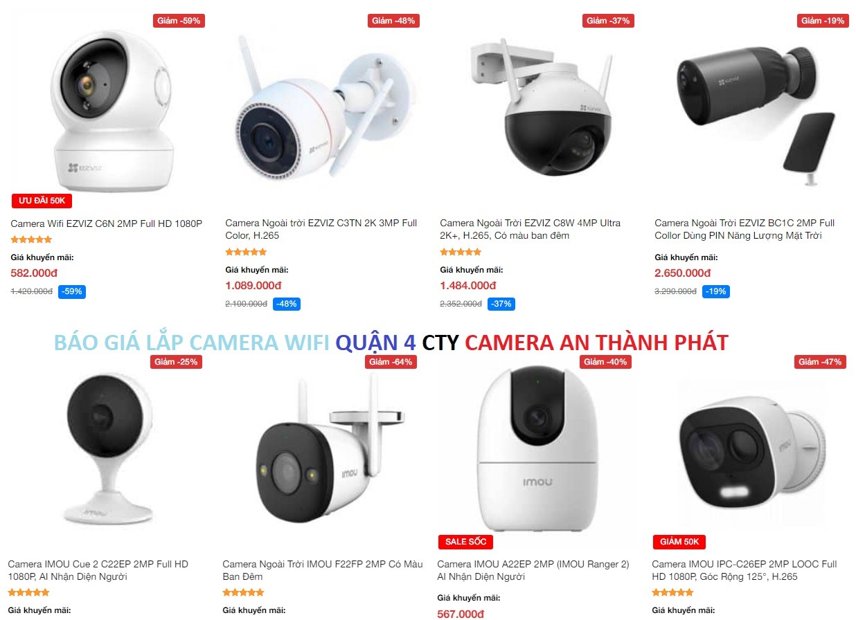 báo giá lắp camera wifi tại quận 4