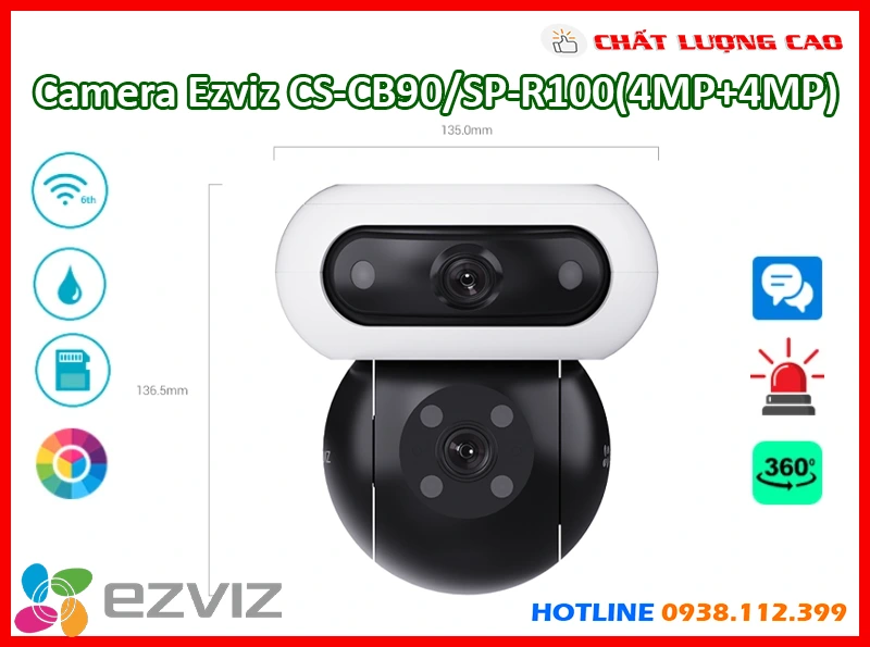 Camera CS-CB90/SP-R100, Camera Ezviz 4MP CS-CB90/SP-R100, Camera ngoài trời IP65 CS-CB90/SP-R100, Camera Wi-Fi 6 Ezviz, Camera pin năng lượng mặt trời CS-CB90/SP-R100, Camera giám sát 2K+ CS-CB90/SP-R100, CS-CB90/SP-R100
