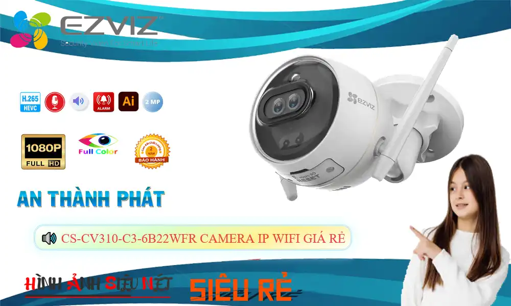 CS-CV310-C3-6B22WFR sắc nét Wifi Ezviz ➠ CS-CV310-C3-6B22WFR sắc nét Wifi Ezviz ➠