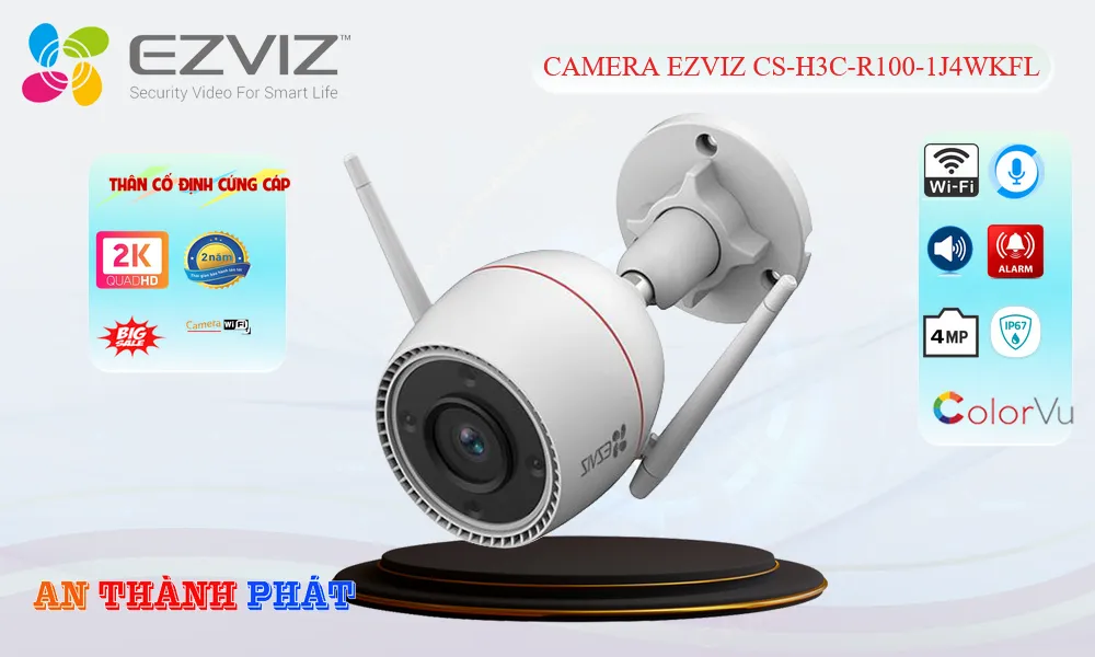 giới thiệu camera ngoài trời Ezviz CS-H3c-R100-1J4WKFL