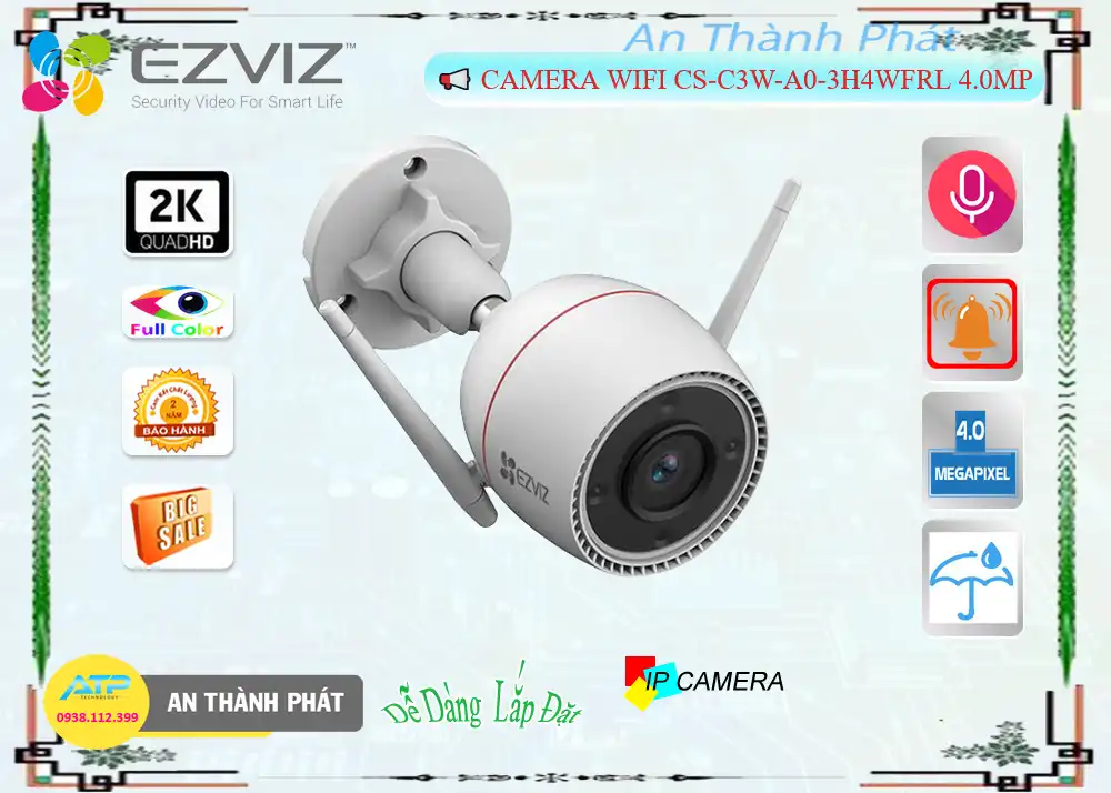 CS-H3c-R100-1K3WKFL sắc nét Wifi Ezviz ➠ CS-H3c-R100-1K3WKFL sắc nét Wifi Ezviz ➠