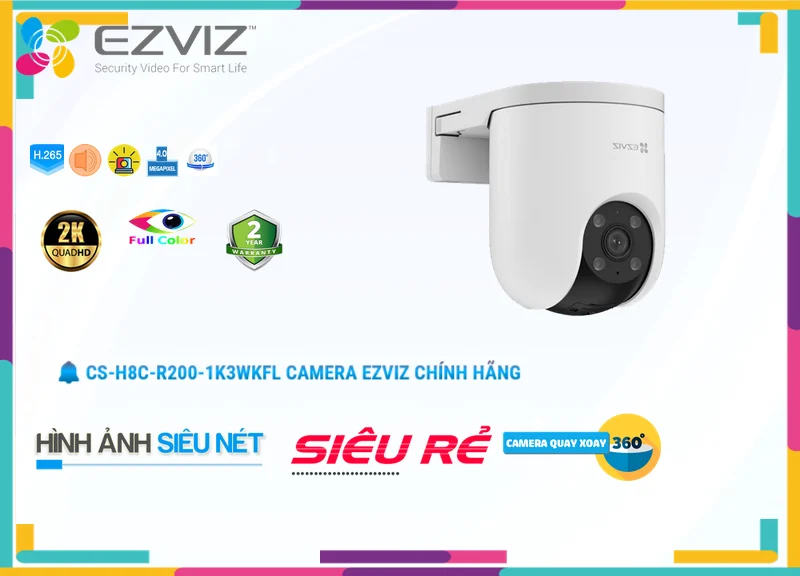 Camera Wifi Ezviz CS-H8c-R200-1K3WKFL Camera Wifi Ezviz CS-H8c-R200-1K3WKFL