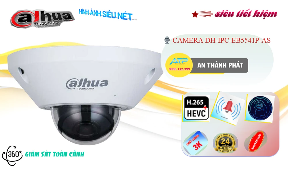 DH-IPC-EB5541P-AS sắc nét Dahua DH-IPC-EB5541P-AS sắc nét Dahua