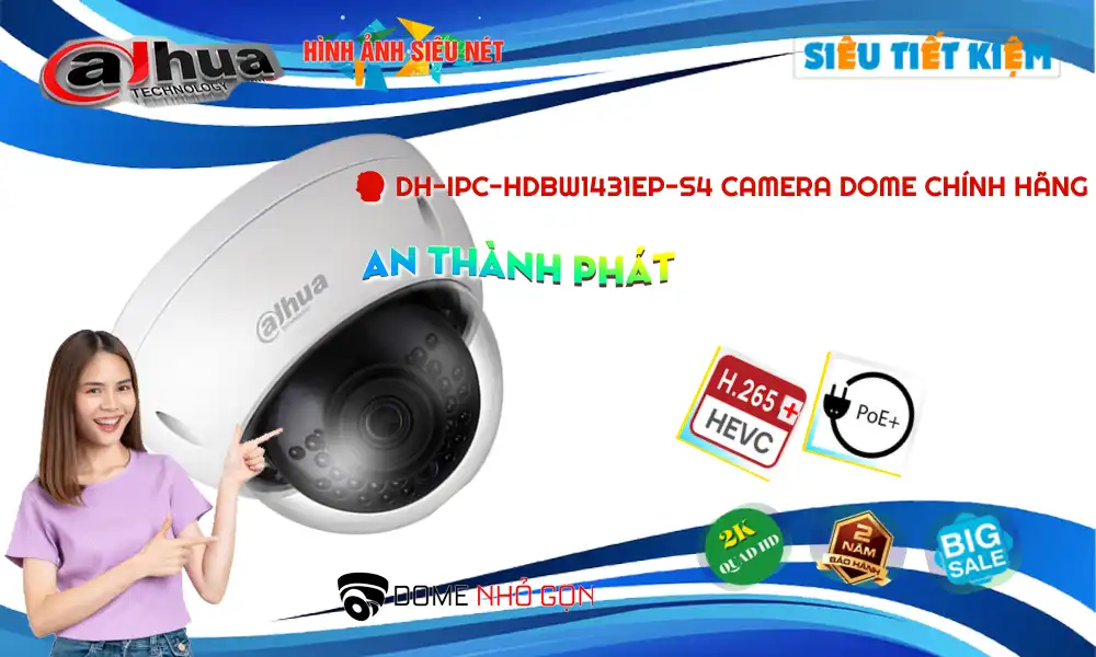 DH-IPC-HDBW1431EP-S4 sắc nét Dahua ➠