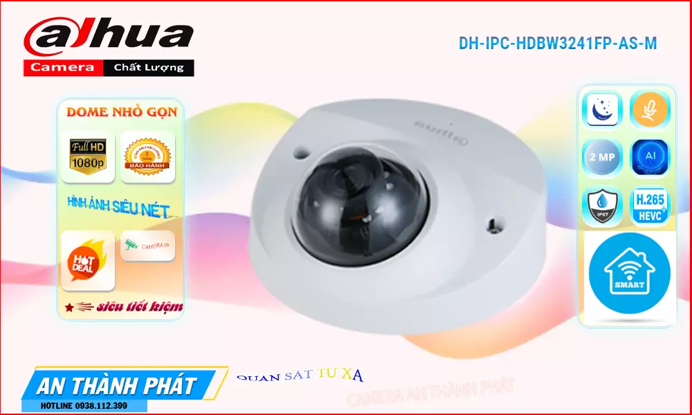 Thông số kỹ thuật Camera thông minh DH-IPC-HDBW3241FP-AS-M