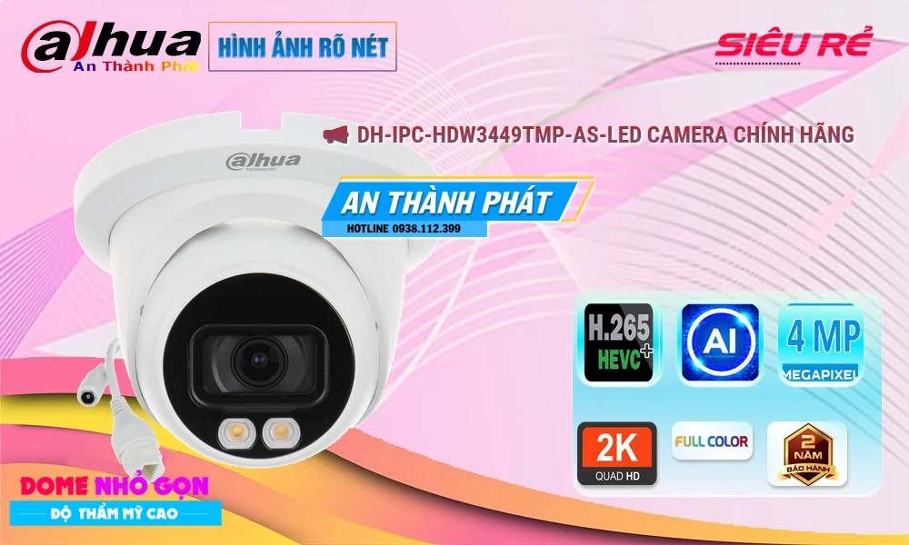 DH-IPC-HDW3449TMP-AS-LED sắc nét Dahua DH-IPC-HDW3449TMP-AS-LED sắc nét Dahua