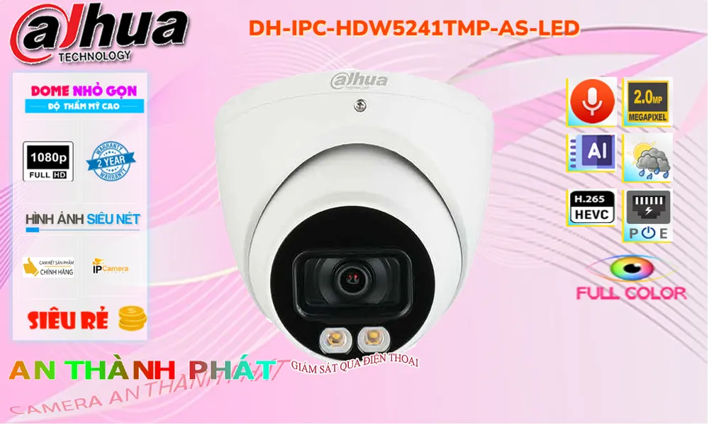 chức năng nổi bật camera ip DH-IPC-HDW5241TMP-AS-LED