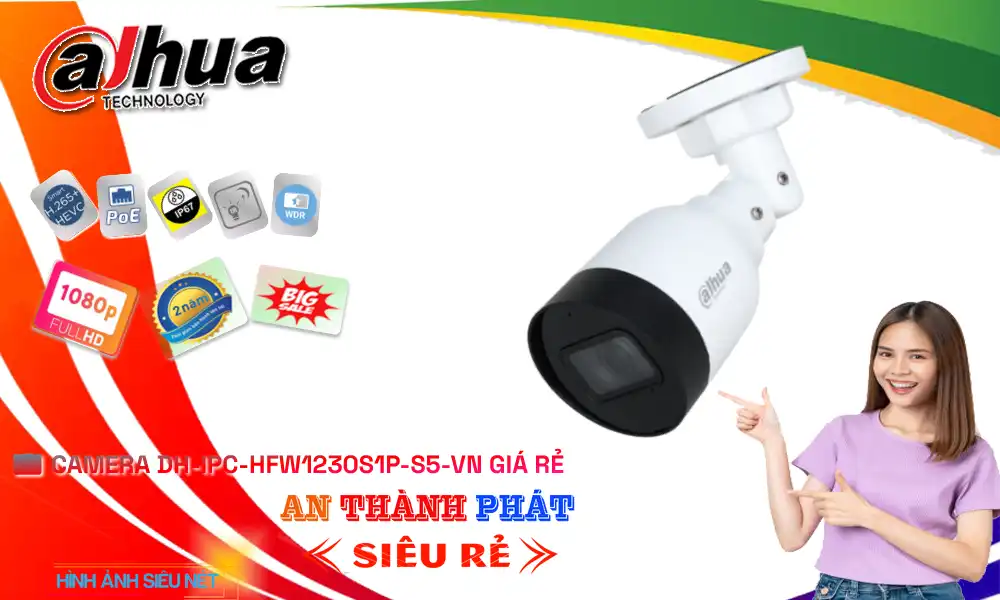 ➠ DH-IPC-HFW1230S1P-S5-VN sắc nét Dahua ➠ DH-IPC-HFW1230S1P-S5-VN sắc nét Dahua