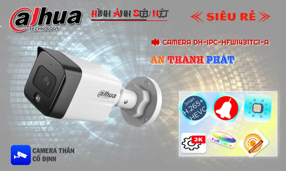 Camera Dahua DH-IPC-HFW1431TC1-A