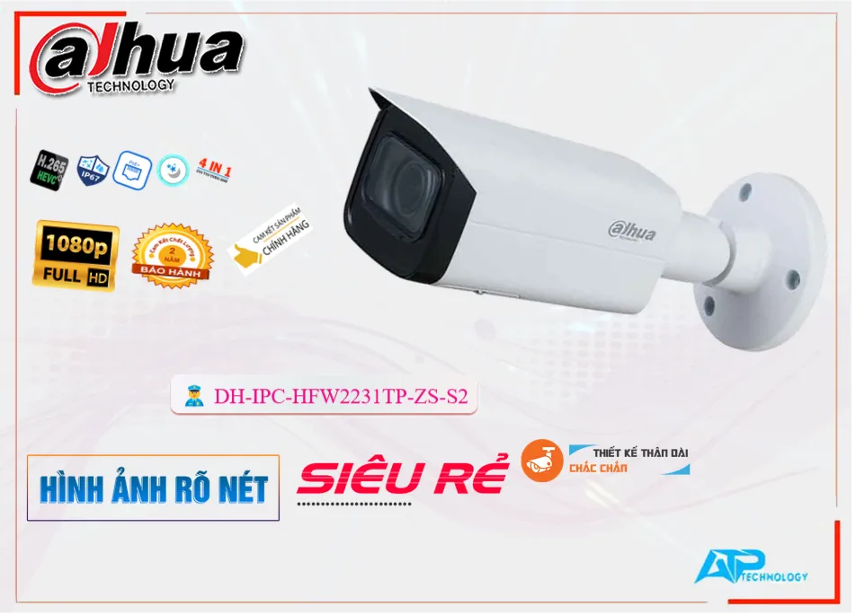 Camera DH-IPC-HFW2231TP-ZS-S2  Dahua Giá rẻ