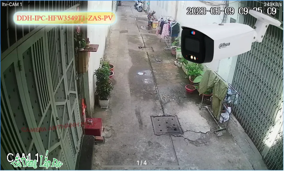 DH-IPC-HFW3549T1-ZAS-PV Camera An Ninh Dahua