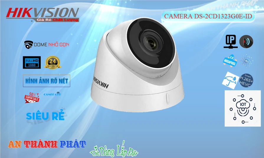 DS-2CD1323G0E-ID sắc nét Hikvision