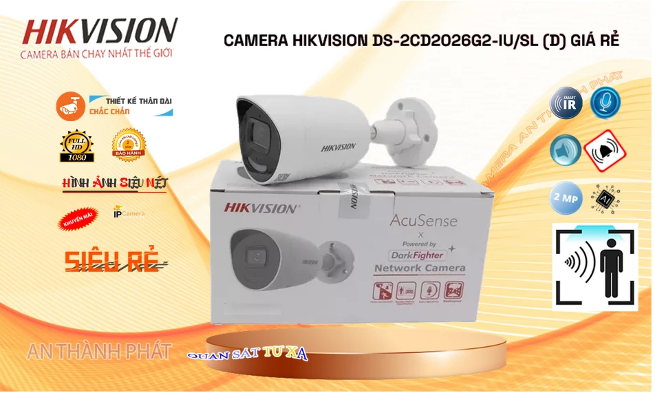 DS-2CD2026G2-IU/SL(D) Camera  Hikvision Giá rẻ ✅