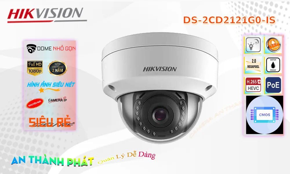 Camera Hikvision DS-2CD2121G0-IS