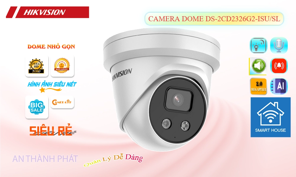 Camera  Hikvision DS-2CD2326G2-ISU/SL Tiết Kiệm