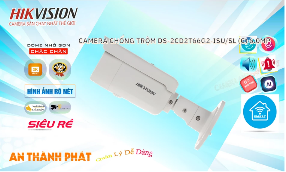 Camera DS-2CD2T66G2-ISU/SL(C) Giá rẻ