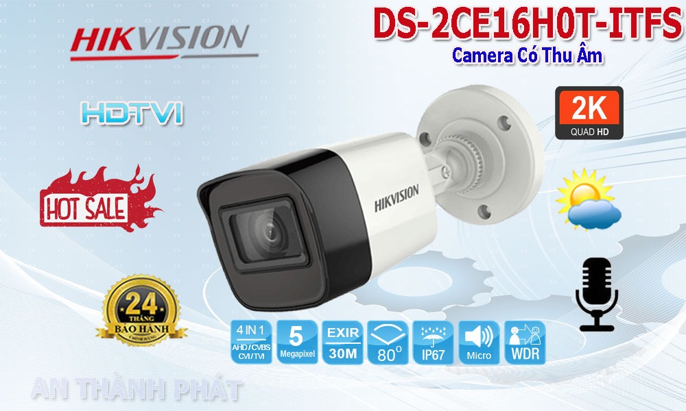 Camera DS-2CE16H0T-ITFS độ phân giải ultra 2k