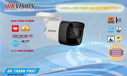 Camera  Hikvision Hình Ảnh Đẹp DS-2CE17H0T-IT3F(C)