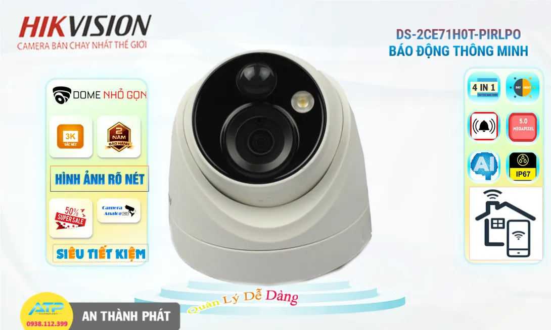 camera hikvision DS-2CE71H0T-PIRLPO