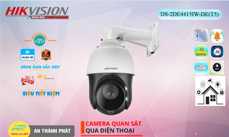 DS-2DE4415IW-DE(T5) Camera An Ninh Sắc Nét