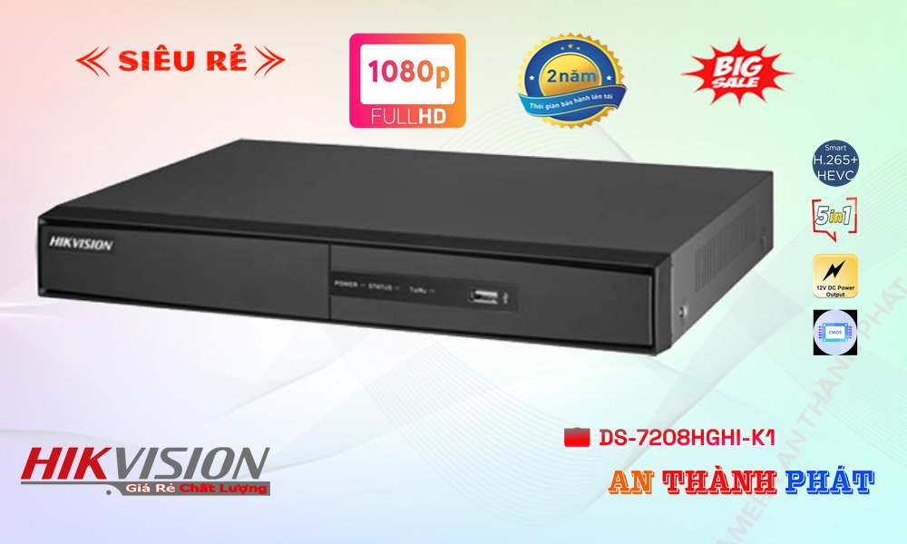 Đầu Thu DS-7208HGHI-K1 Hikvision Đầu Thu DS-7208HGHI-K1 Hikvision