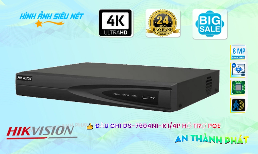 Đầu Ghi DS-7604NI-K1/4P Giá tốt 🌟👌
