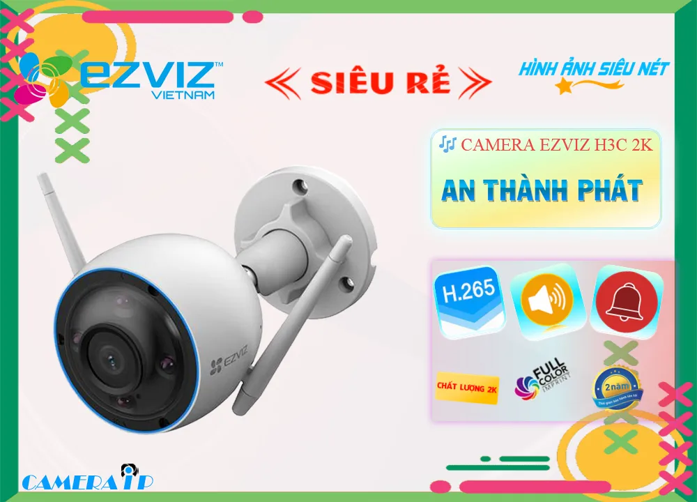 H3C-2K sắc nét Wifi Ezviz