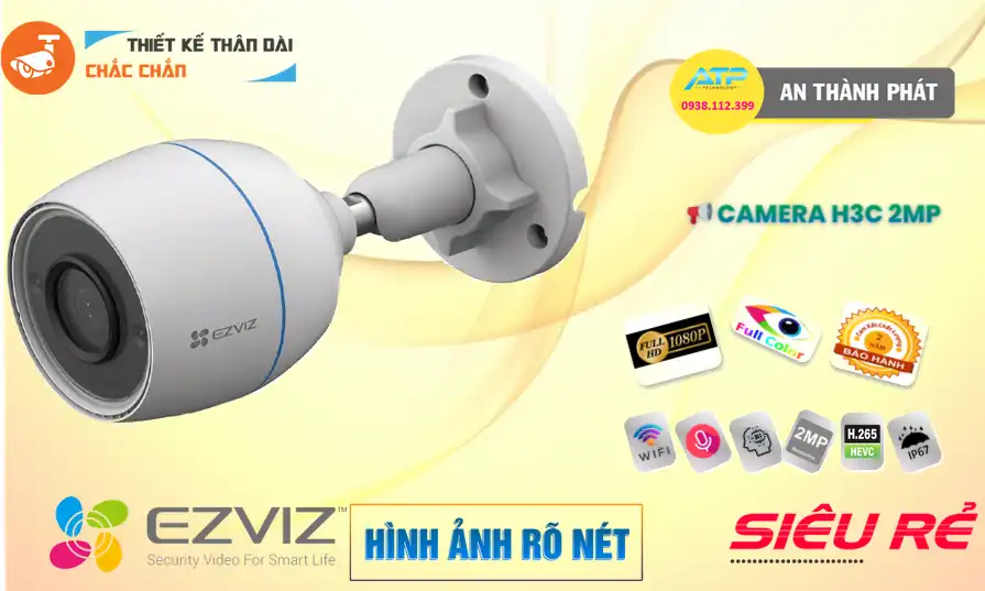 H3C 2MP sắc nét Wifi Ezviz H3C 2MP sắc nét Wifi Ezviz