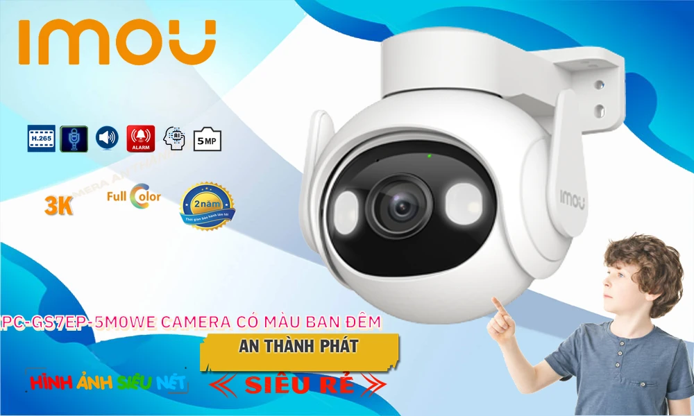 IPC-GS7EP-5M0WE sắc nét Wifi Imou