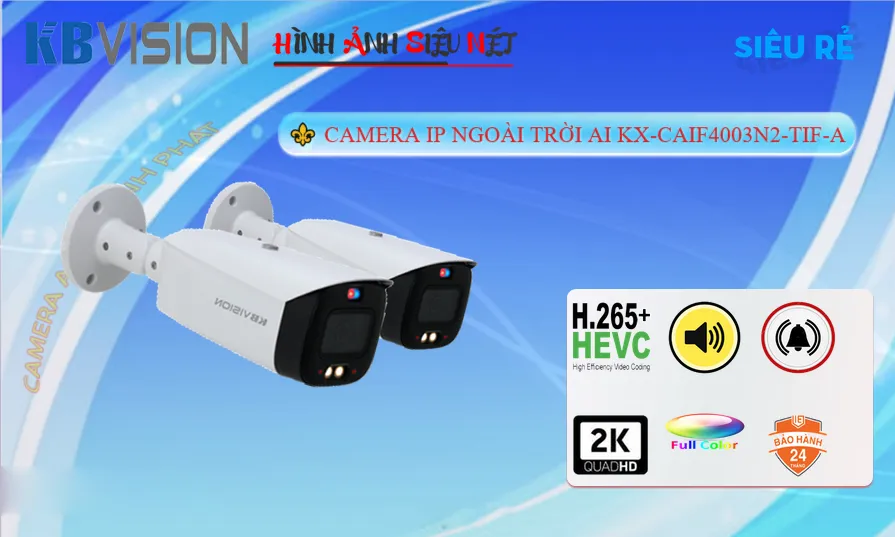 KX-CAiF4003N2-TiF-A Camera Công Nghệ IP Thiết kế Đẹp KBvision