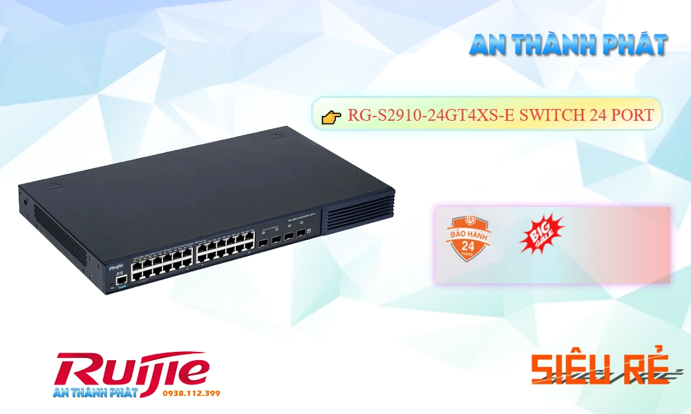 Hãng Ruijie Bộ chia mạng RG-S2910-24GT4XS-E Hãng Ruijie Bộ chia mạng RG-S2910-24GT4XS-E