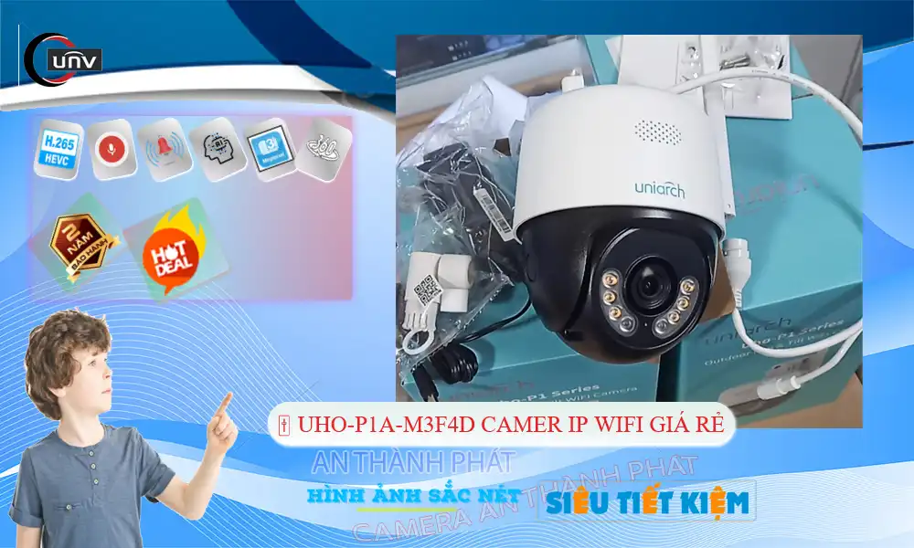 UHO-P1A-M3F4D Camera Thiết kế Đẹp  Wifi Ezviz