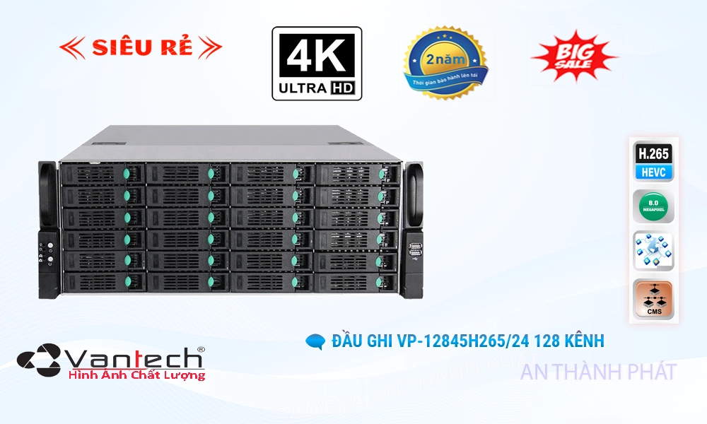 Đầu ghi VanTech VP-12845H265/24 Mẫu Đẹp Đầu ghi VanTech VP-12845H265/24 Mẫu Đẹp