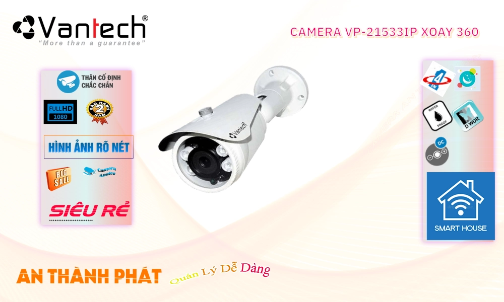 Camera IP VanTech VP-2167AHD Tiết Kiệm Camera IP VanTech VP-2167AHD Tiết Kiệm