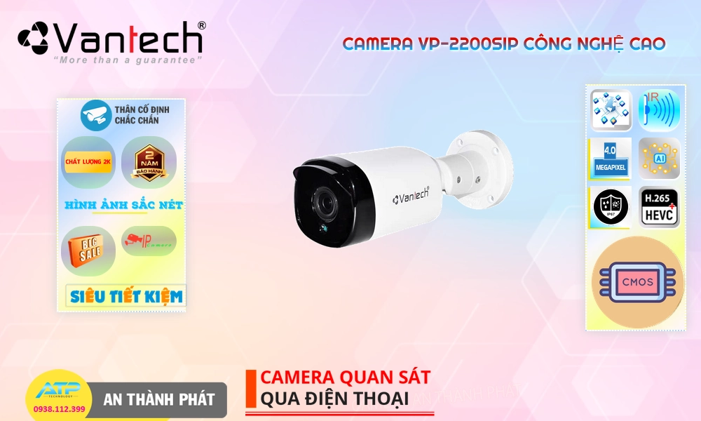 ✲ VP-2200SIP Camera VanTech Chi phí phù hợp ✲ VP-2200SIP Camera VanTech Chi phí phù hợp