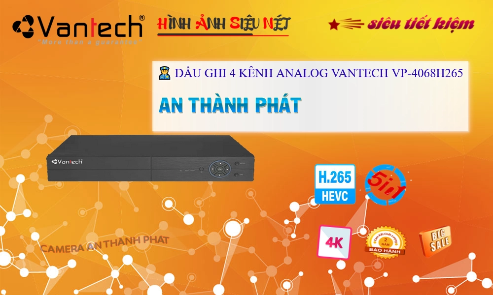 VP-4068H265Thiết Bị Ghi Hình Thiết kế Đẹp VanTech