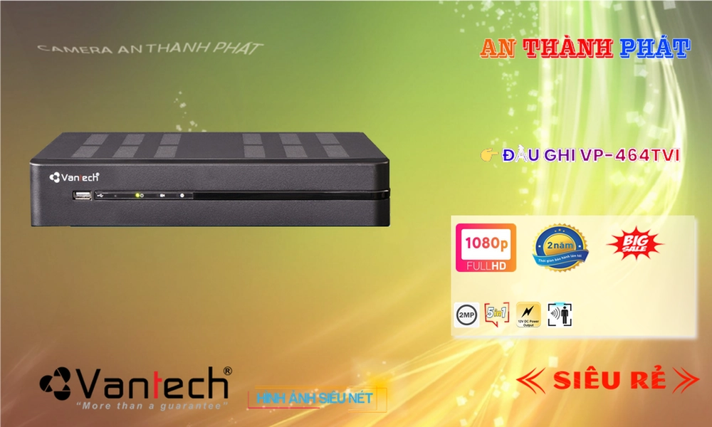 Đầu Ghi VanTech Thiết kế Đẹp VP-464TVI