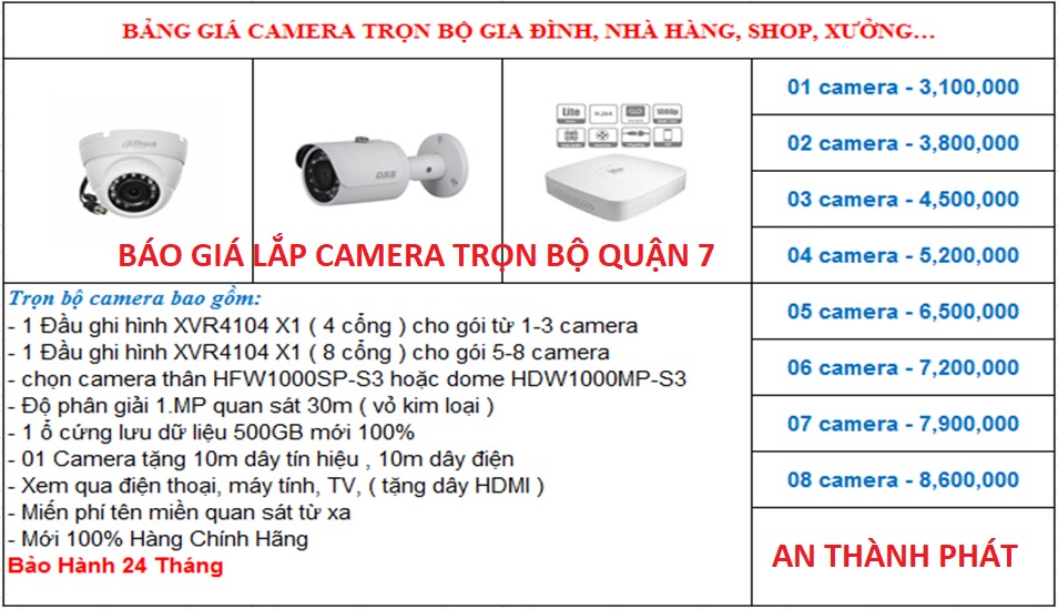 lắp đặt camera trọn bộ tại quận 7