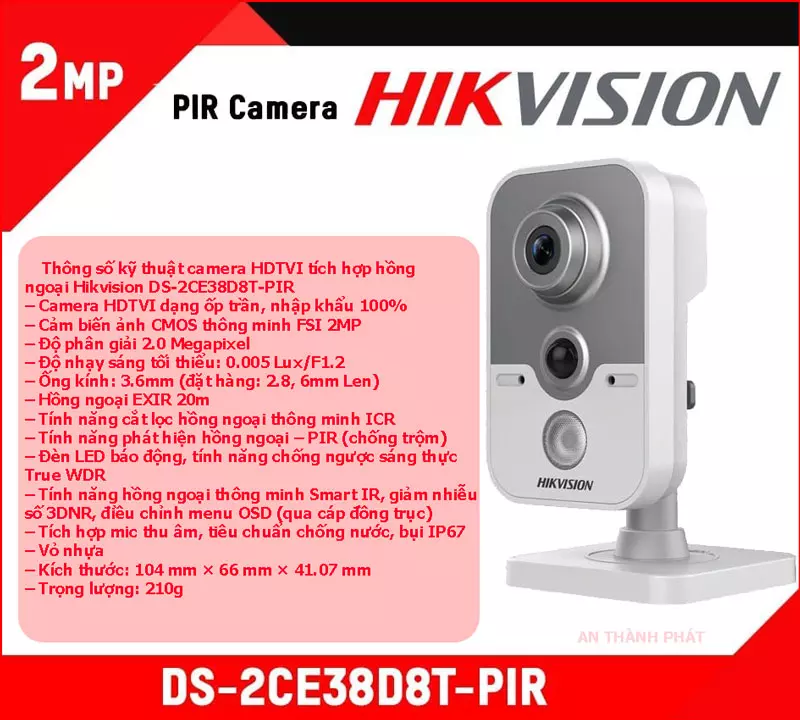 Camera Hikvision DS-2CE38D8T-PIR