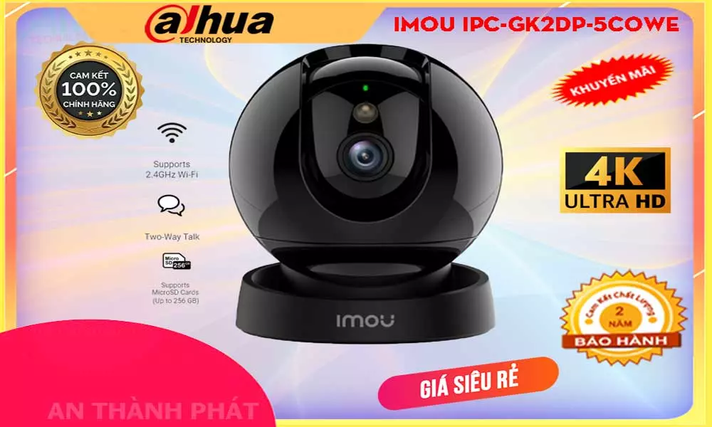   IMOU IPC-GK2DP-5C0WE là một camera IP WiFi thông minh và đa chức năng. Với độ phân giải cao và tính năng thông minh, nó cung cấp giám sát an ninh chất lượng và thuận tiện.