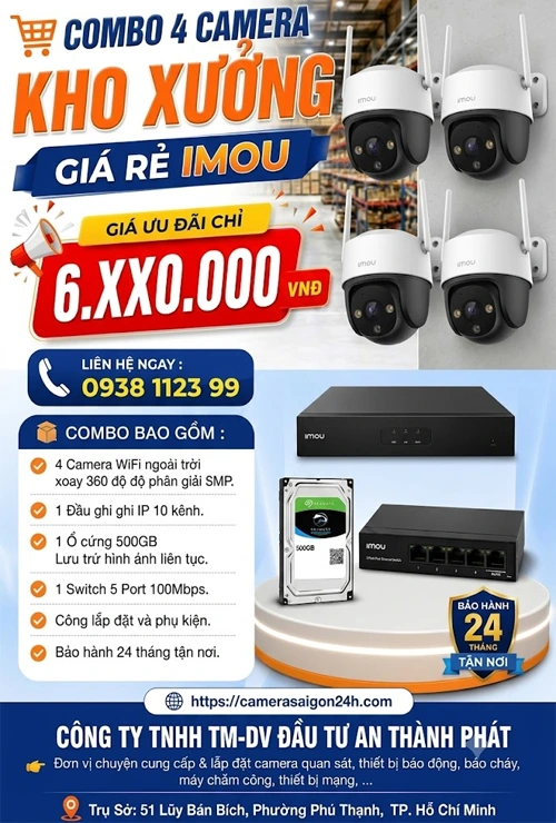 Camera Kho Hàng Cho Công Ty Giám Sát Gốc Rộng Và Chống Nước 