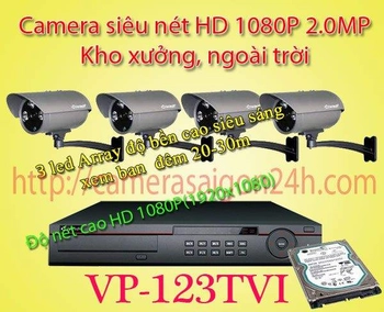 Lắp đặt camera tân phú Camera Quan Sát Full Hd 1080P Kho Xưởng Vp-123TVI