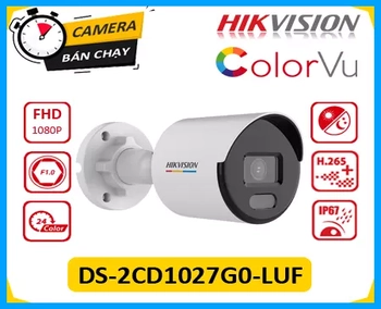 Lắp đặt camera tân phú Camera Ip Color Vu Hikvision DS-2CD1027G0-LUF                                                                                    